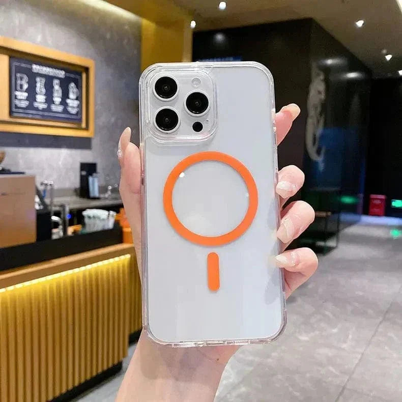 Transparent Hard PC Magsafe Case for iPhone 16 Pro iPhone 16 Pro orange Cases & Covers Transparent Hard PC Magsafe Case for iPhone 16 Pro iPhone 16 Pro orange Cases & Covers